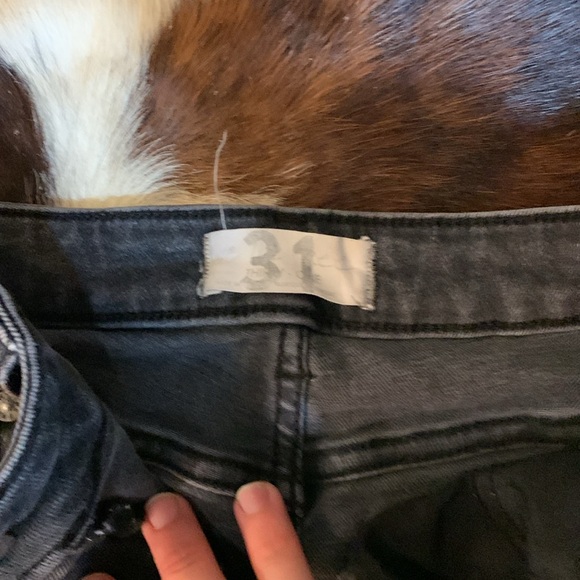 Free people black washed high waisted skinny jeans size 31 - Picture 2 of 4